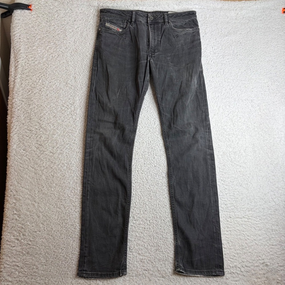 Diesel Shioner Slim Skinny Jeans Mens 30x32 (32x32) Faded Black Wash 008X6